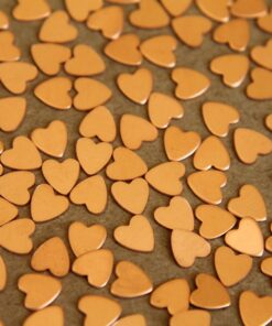 24 pc. Tiny Raw Copper Heart: 5mm by 6mm - made in USA | RB-273