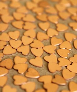 24 pc. Tiny Raw Copper Heart: 5mm by 6mm - made in USA | RB-273