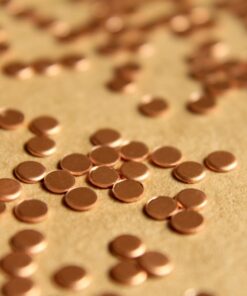40 pc. Tiny Raw Copper Circles: 3mm diameter - made in USA | RB-480