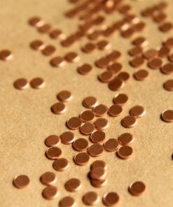 40 pc. Tiny Raw Copper Circles: 3mm diameter - made in USA | RB-480