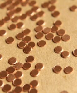 40 pc. Tiny Raw Copper Circles: 3mm diameter - made in USA | RB-480