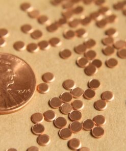 40 pc. Tiny Raw Copper Circles: 3mm diameter - made in USA | RB-480