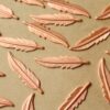 8 pc. Raw Copper Feathers: 32.5mm by 8.5mm - made in USA | RB-561