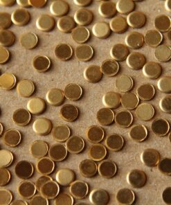 40 pc. Tiny Raw Brass Circles: 3mm diameter - made in USA * Also available in 120 piece * | RB-053