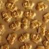 12 pc. Small Raw Brass Detailed Crowns: 10mm by 7mm - made in USA | RB-096
