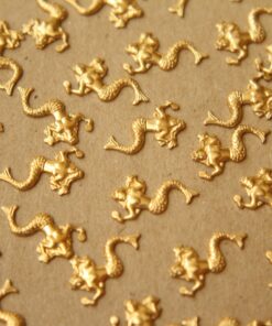 14 pc. Tiny Raw Brass Mermaids: 13mm by 8mm - made in USA | RB-596