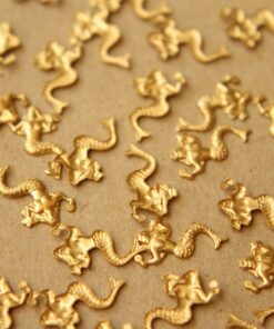14 pc. Tiny Raw Brass Mermaids: 13mm by 8mm - made in USA | RB-596
