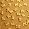 14 pc. Tiny Raw Brass Butterfly Charms: 7mm by 5mm - made in USA | RB-1318