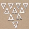 10 pc. Inverted Triangle Charms, Silver Plated, 28mm x 18mm | MIS-381*