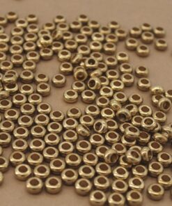 30 pc. Raw Brass Rondelle Spacer Beads, 8mm x 4mm | MIS-387*