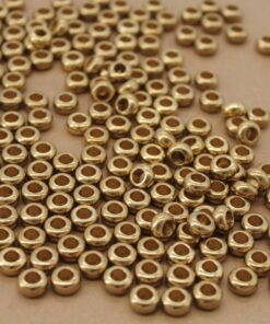 30 pc. Raw Brass Rondelle Spacer Beads, 8mm x 4mm | MIS-387*