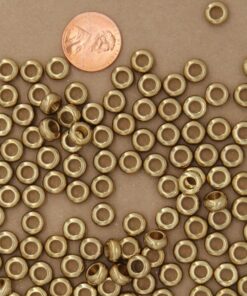 30 pc. Raw Brass Rondelle Spacer Beads, 8mm x 4mm | MIS-387*