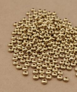 50 pc. Raw Brass Rondelle Spacer Beads, 6mm x 3mm | MIS-389*