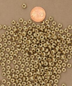 50 pc. Raw Brass Rondelle Spacer Beads, 6mm x 3mm | MIS-389*