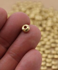 50 pc. Raw Brass Rondelle Spacer Beads, 6mm x 3mm | MIS-389*