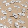 10 pc. Ginkgo Leaf Charms, Stainless Steel, 29mm x 25mm | MIS-392*
