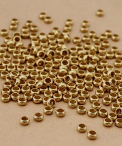 50 pc. Raw Brass Rondelle Beads, 5mm x 3mm | MIS-405*