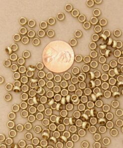 50 pc. Raw Brass Rondelle Beads, 5mm x 3mm | MIS-405*