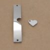 3 sets Heart and Bar Interlocking Charms, Stainless Steel, 48mm x 12.5mm | MIS-420*