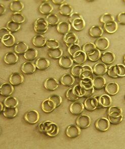 200 pc. 4mm Raw Brass Open Jumprings, 20 gauge | FI-125