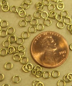 200 pc. 4mm Raw Brass Open Jumprings, 20 gauge | FI-125