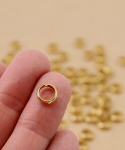 8 pc. Raw Brass Spinner Bead Frames | FI-128*