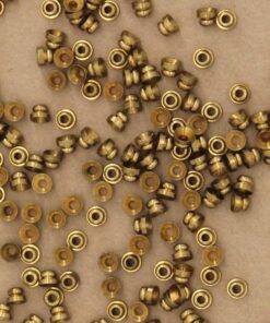 100 pc. Raw Brass Bead Caps, 4mm x 3mm | FI-142*