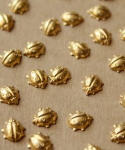 20 pc. Tiny Raw Brass Ladybug Stampings: 8.5mm by 8mm - made in USA | RB-751