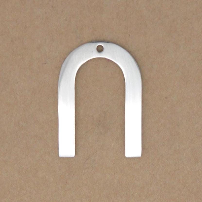 4 pc. Stainless Steel Horseshoe Charms, Rainbow Charms, 28mm x 20mm | TMP-028