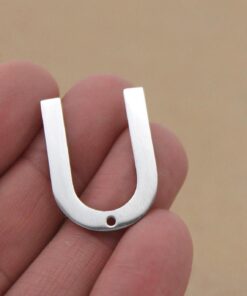 4 pc. Stainless Steel Horseshoe Charms, Rainbow Charms, 28mm x 20mm | TMP-028