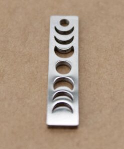4 pc. Vertical Moon Phases Charm, Stainless Steel, 26mm x 6mm | MIS-387