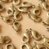 30 pc. Antiqued Brass Lobster Clasps, 7mm x 12mm | FI-149