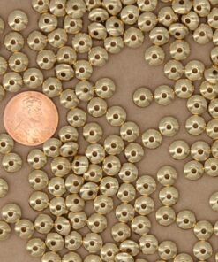 40 pc. Raw Brass Rondelle Beads, 7mm x 3.5mm | MIS-144*