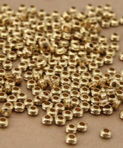 50 pc. Raw Brass Split Rondelle Beads, 4.5mm x 2.5mm | TMP-029