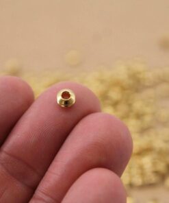 50 pc. Raw Brass Split Rondelle Beads, 4.5mm x 2.5mm | TMP-029