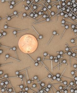 30 pc. Stainless Steel Ball End Earring Posts, 4mm Ball, 16mm long post | FI-151*