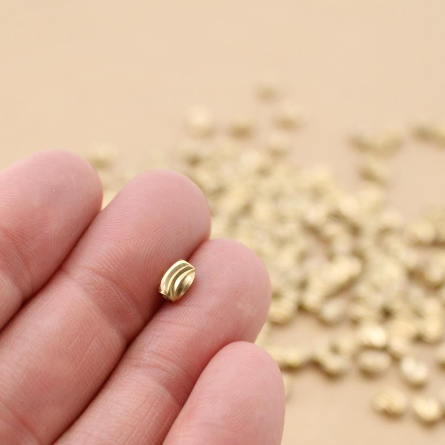 20 pc. Grooved Column Beads, 6mm x 4mm | TMP-030