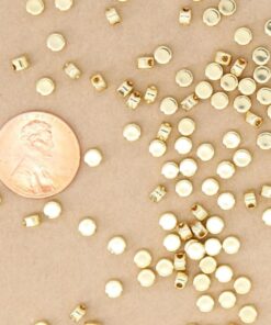 20 pc. Gold Plated Brass Circle Beads, 4mm x 2.5mm | TMP-031