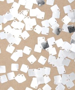 20 pc. Sterling Silver Plated Rhombus Charms, 8.5mm x 8.5mm | TMP-032