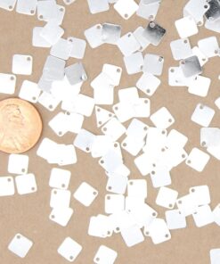 20 pc. Sterling Silver Plated Rhombus Charms, 8.5mm x 8.5mm | TMP-032