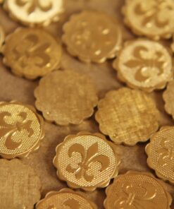 8 pc. Fleur de Lis Stampings: 12mm diameter - made in USA | RB-104