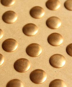 16 pc. Raw Brass Domed Circles: 10mm in diameter - made in USA | RB-768