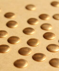 16 pc. Raw Brass Domed Circles: 10mm in diameter - made in USA | RB-768