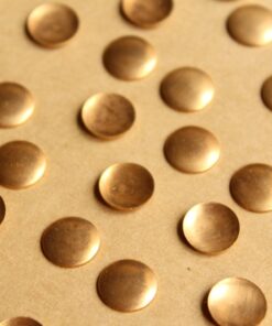 16 pc. Raw Brass Domed Circles: 10mm in diameter - made in USA | RB-768
