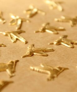 10 pc. Raw Brass Hummingbird Stampings: 19mm by 14mm - made in USA | RB-750