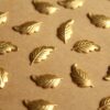 16 pc. Tiny Raw Brass Leaves: 13mm by 7mm - made in USA - curved leaf autumn fall foliage tree woodland | RB-793