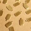 20 pc. Small Raw Brass Stamping Tags: 11mm by 6mm - made in USA | RB-913
