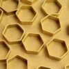 6 pc. Raw Brass Hexagon Links: 18mm by 6mm | FI-057*