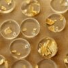 12 pc. Resin with Gold Foil Charms, 13.5mm in diameter | MIS-395