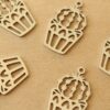 2 pc. Stainless Steel Potted Cactus Charms, 30mm x 17.5mm | MIS-503